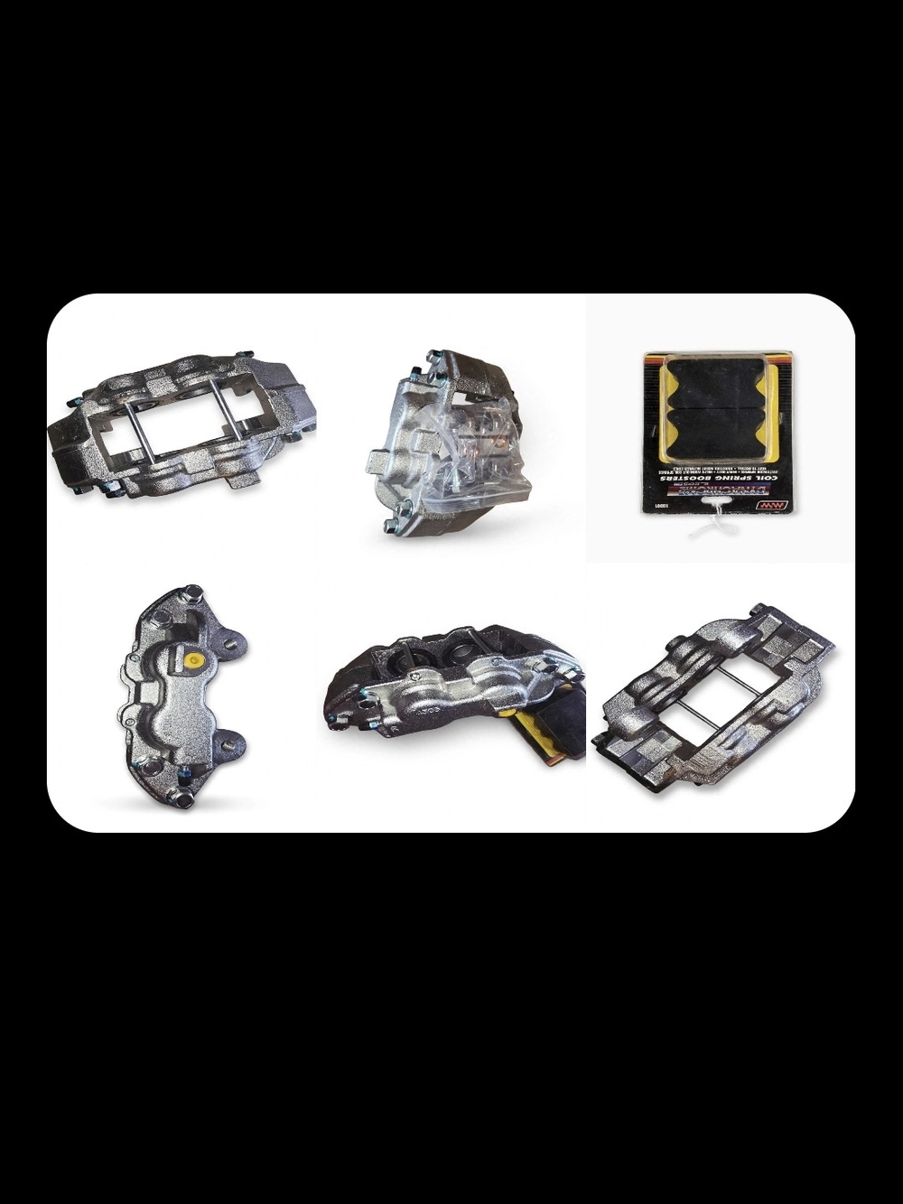 Brake Caliper Replacement Kit - Metallic Silver& Coil Spring Booster